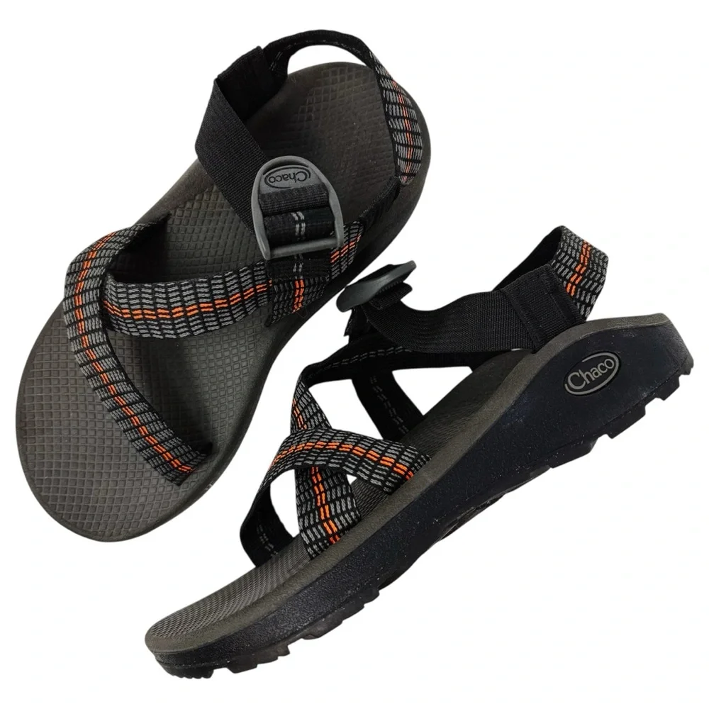 Chaco Men ZCloud Hiking Walking Sandal Traffic Orange J105493 Men's Size 8M